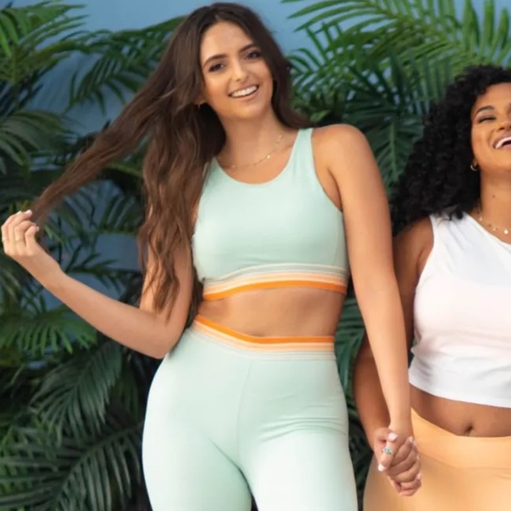 POPFLEX Retro Rainbow Collection Believe Bra in Mint